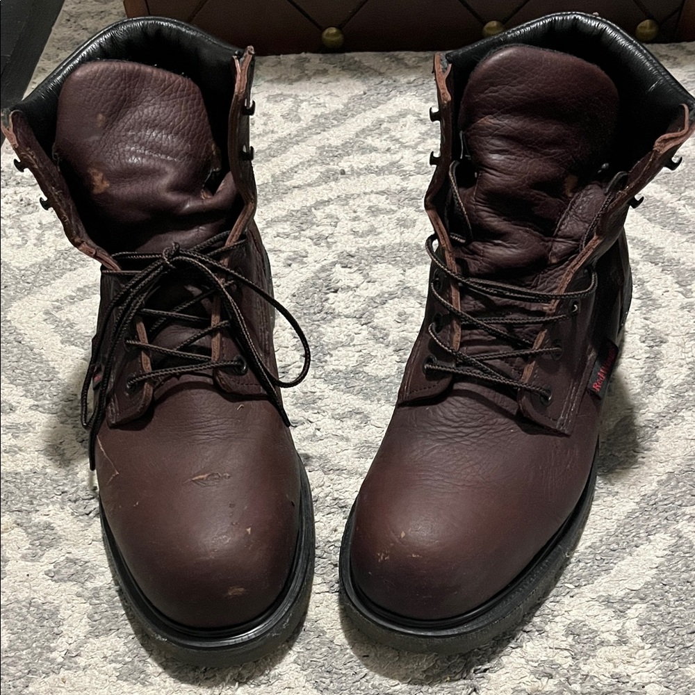 Red Wing Shoes Dark Brown Leather Boots